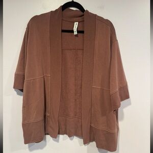 Pink knit‎ Athleta oversized short sleeve cardigan